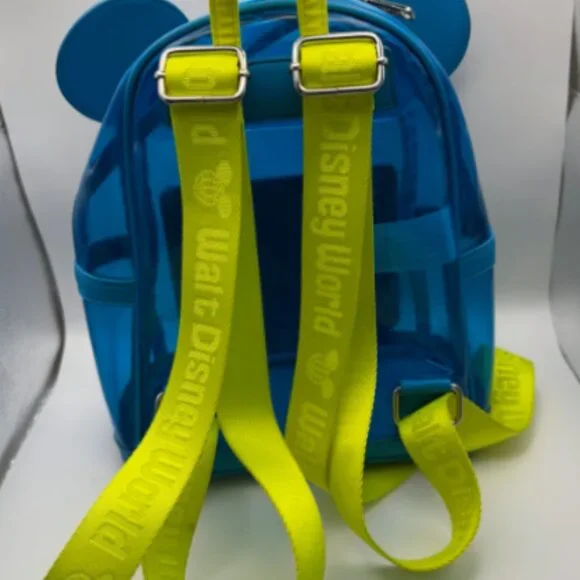 Disney Parks Loungefly Clear Blue Mini Backpack Walt Disney World Edition - Rare - Picture 6 of 10